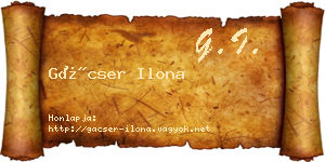 Gácser Ilona névjegykártya