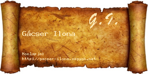 Gácser Ilona névjegykártya
